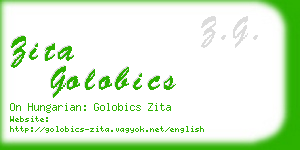 zita golobics business card